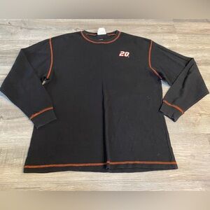 Tony Stewart Winners Circle NASCAR Black Thermal Long Sleeve Shirt Size L